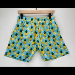 FRANKS AUSTRALIA BLUE PINEAPPLE SKY SWIM SHORTS